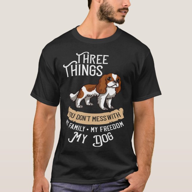 Cavalier King Charlies Spaniel Dog Puppies Owner T-Shirt (Front)