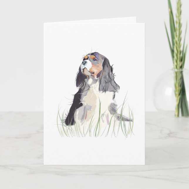 Cavalier King Cute  Thank You Card (Front)
