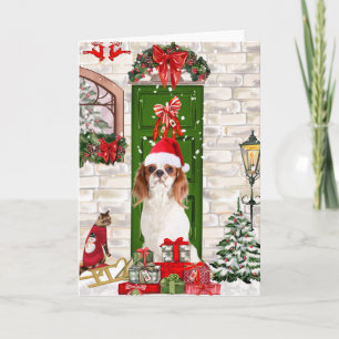 Cavalier King Dog Christmas   Card