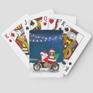 Cavalier King Dog Christmas Santa Claus  Playing Cards