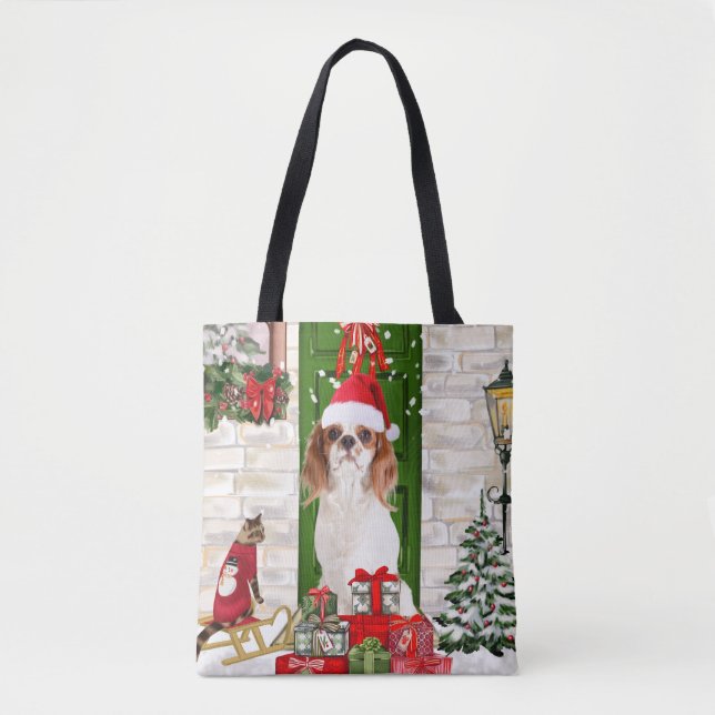 Cavalier King Dog Christmas   Tote Bag (Front)