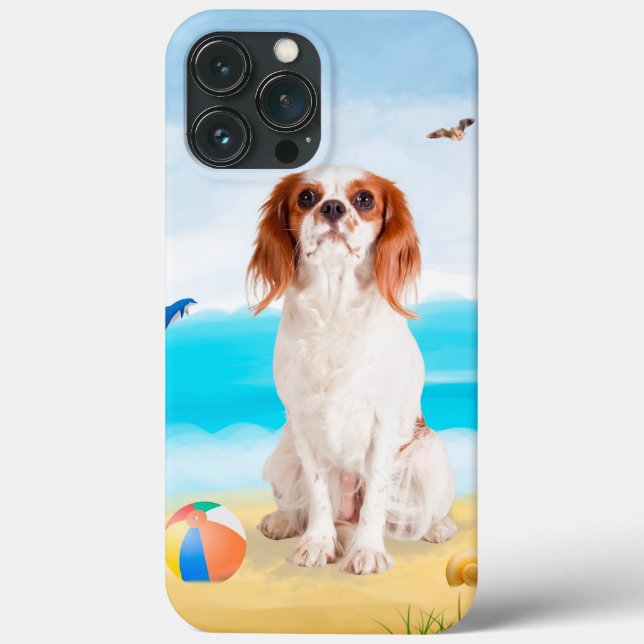 Cavalier King Dog on Beach Case-Mate iPhone Case (Back)