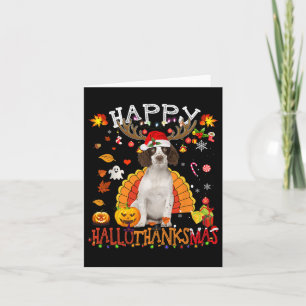 Cavalier King Halloween Christmas Dog Happy Hallot Card