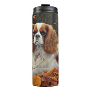 Cavalier King  in Autumn Leaves Fall Inspire  Thermal Tumbler