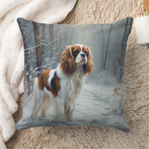 Cavalier King Let It Snow Christmas Brushed  Cushion