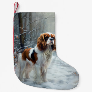 Cavalier King Let It Snow Christmas Brushed  Small Christmas Stocking