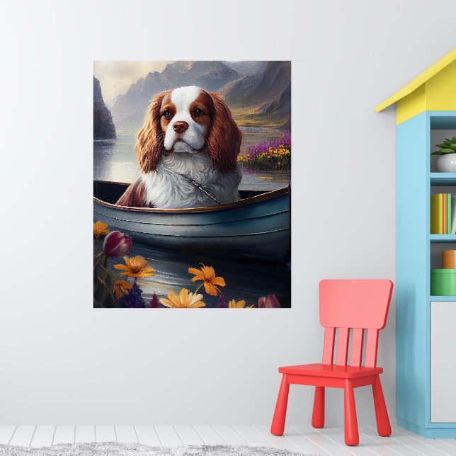 Cavalier King on a Paddle: A Scenic Adventure Poster (Nursery 1)