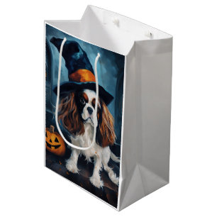 Cavalier King Pumpkins Halloween Scary  Medium Gift Bag