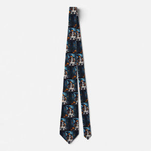 Cavalier King Pumpkins Halloween Scary Tie