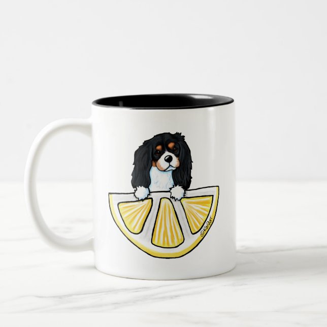 Cavalier Life Lemons Two-Tone Coffee Mug (Left)