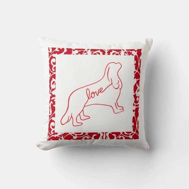 Cavalier Love Throw Pillow 2 (Front)