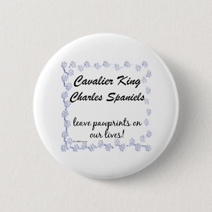 Cavalier Pawprints - Button