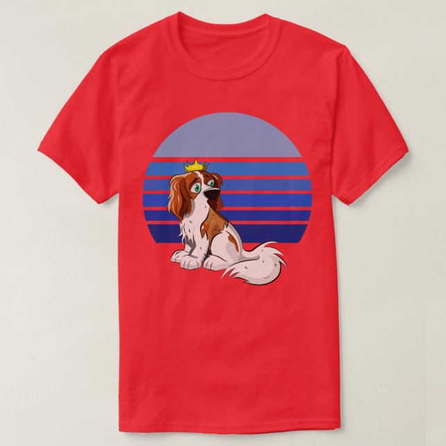 Cavalier Retro Blue T-Shirt (Design Front)
