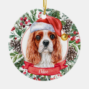 Cavalier Spaniel Custom Name Christmas Ornament