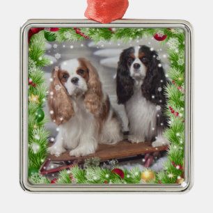 Cavalier Spaniel Holiday Premium Ornament