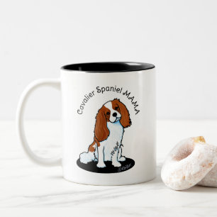 Cavalier Spaniel MAMA Two-Tone Coffee Mug