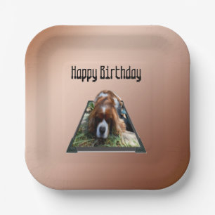 Cavalier Spaniel Popout Art,  Paper Plate