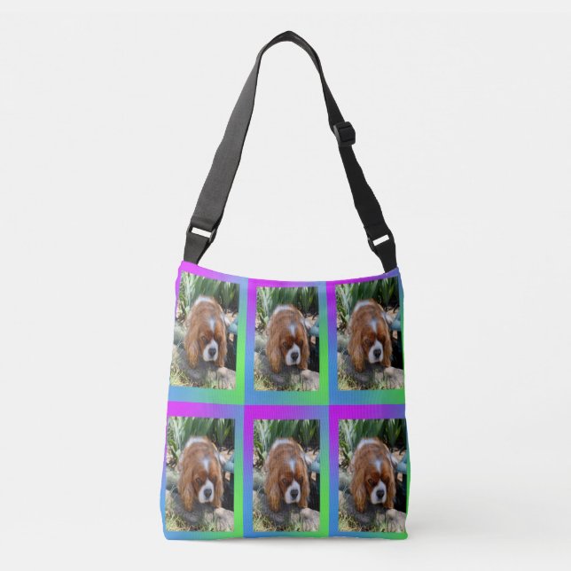 Cavalier Spaniel Sooky Face,  Crossbody Bag (Front)