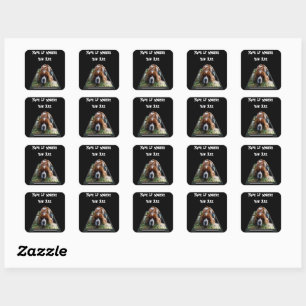 Cavalier Spaniel, Square Stickers