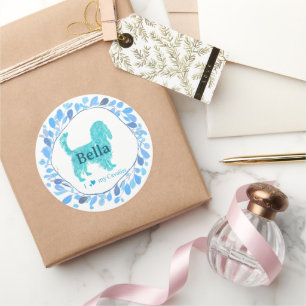 Cavalier Sticker – Personalised Pastel Blue Gift