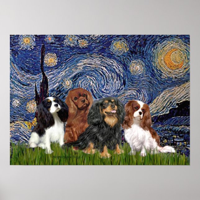 Cavaliers (4) - Starry Night Poster (Front)