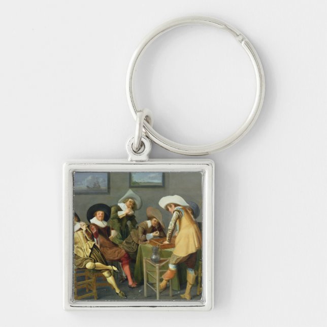 Cavaliers in a tavern key ring (Front)