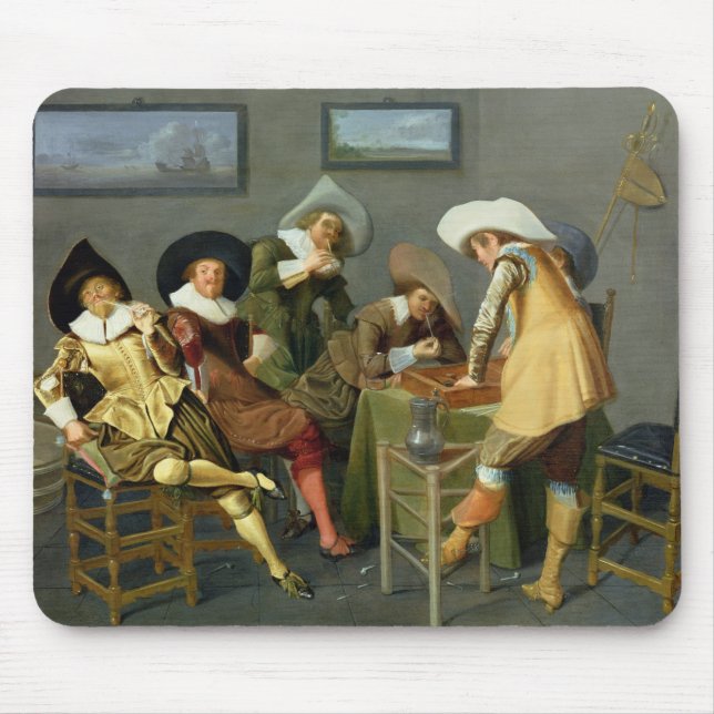 Cavaliers in a tavern mouse mat (Front)