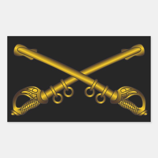 Cavalry Crossed Sabres Stickers (Front)