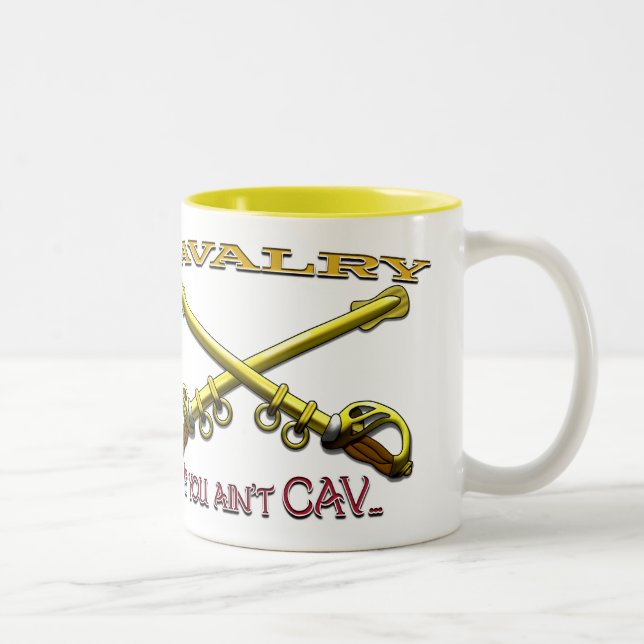 Cavalry Pride Drinkware Two-Tone Coffee Mug (Right)