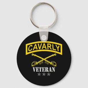 Cavalry Veteran Patriotic Flag Veterans Day  Key Ring