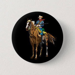 Cavalryman - Buffalo Soldier 6 Cm Round Badge