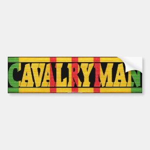 Cavalryman Vietnam Service Ribbon Bumper Sticker