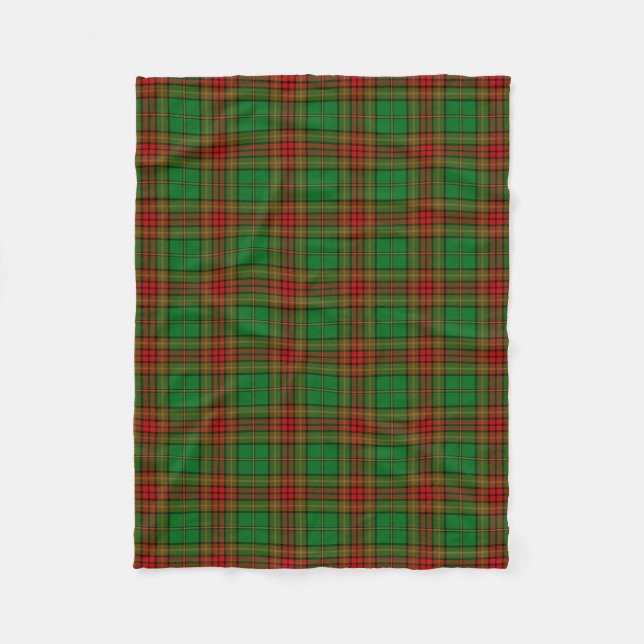 Cavan County Irish Tartan Fleece Blanket (Front)