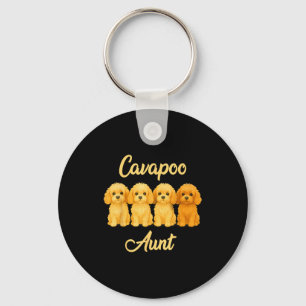 Cavao Aunt Cute Dog Lover Gift Funny Women Puppy O Key Ring