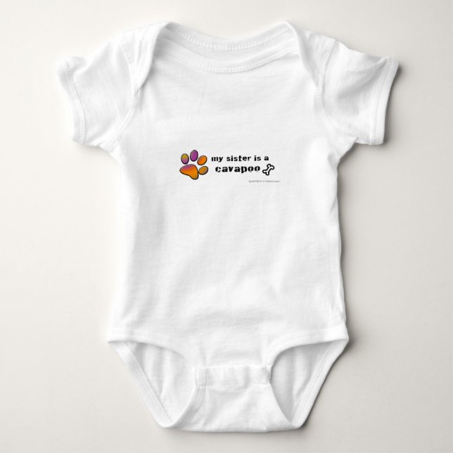 cavapoo baby bodysuit (Front)