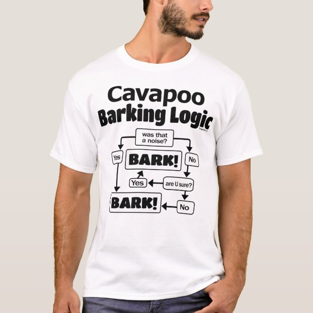 Cavapoo Barking Logic T-Shirt (Front)