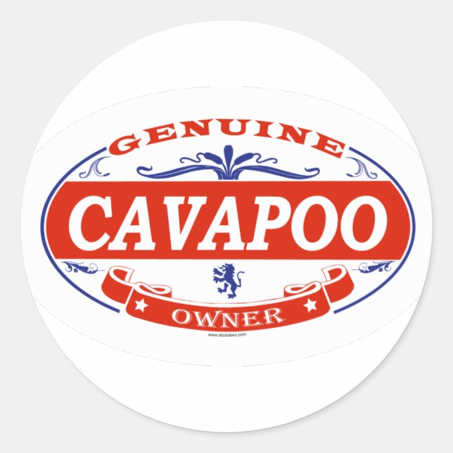 Cavapoo  classic round sticker (Front)