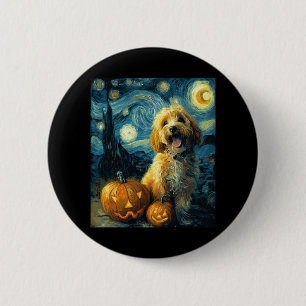Cavapoo Cute Dog Halloween Jack O Lantern Pumpkin  6 Cm Round Badge