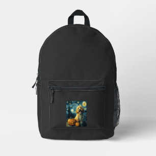 Cavapoo Cute Dog Halloween Jack O Lantern Pumpkin Printed Backpack