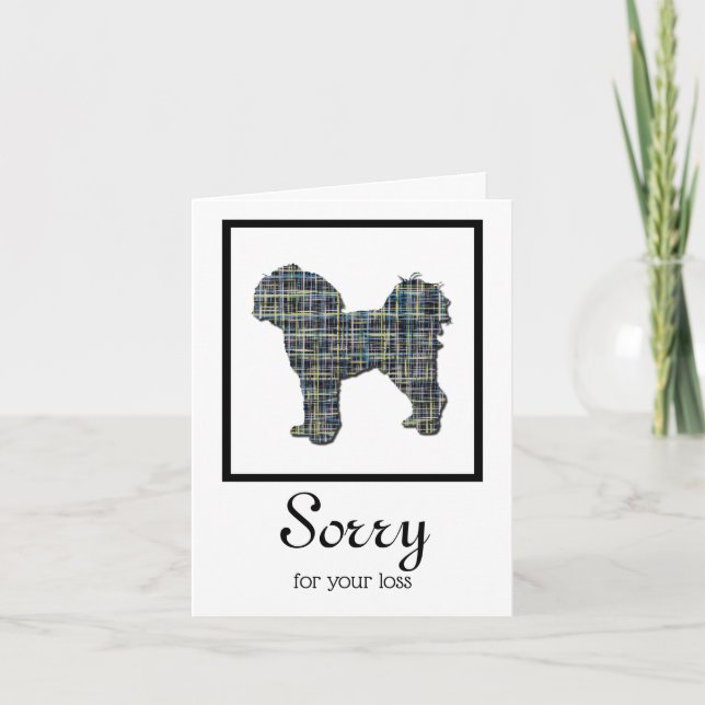 Cavapoo Dog Pet Sympathy Card (Front)