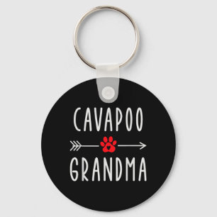 Cavapoo Grandma Funny Dog Lovers Gift Cavapoo Dog Key Ring