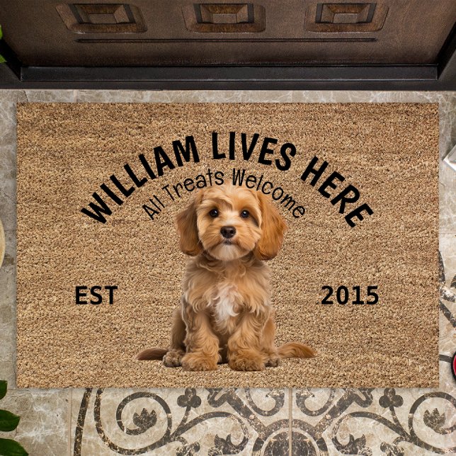 Cavapoo Personalised Dog Lover Doormat (Creator Uploaded)
