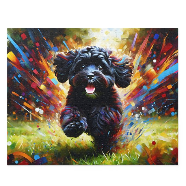 Cavapoo Puzzle: Black Cavadoodle Jigsaw Puzzle (Cavapoo Puzzle: Black Cavadoodle Jigsaw)
