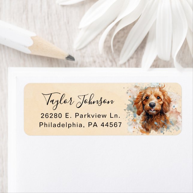 Cavapoo Return Address Label (Insitu)