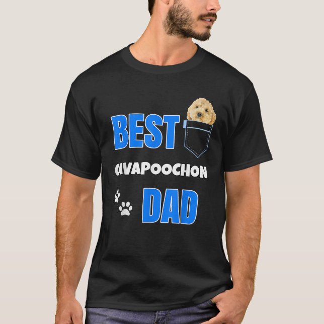 Cavapoochon in pocket Puppy Dog Lover cute Best Po T-Shirt (Front)