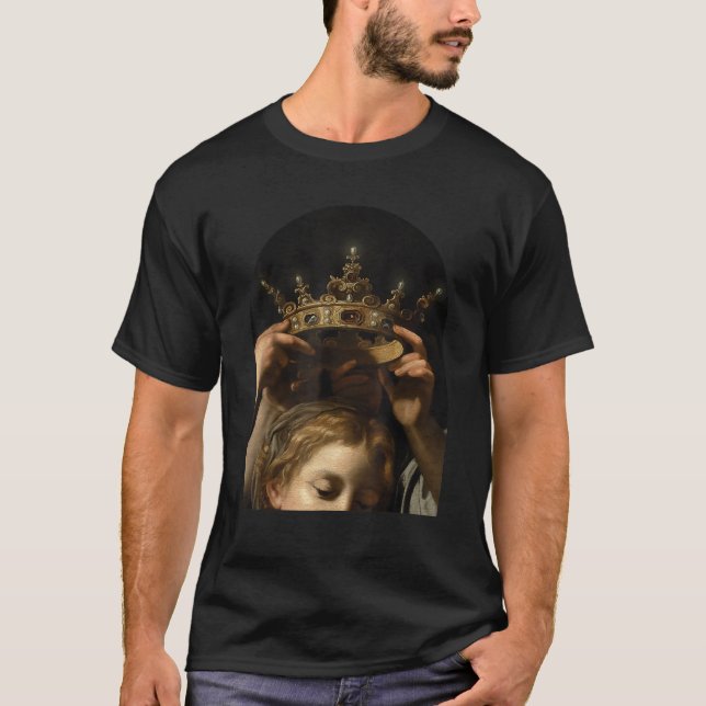 Cavarozzi Virgin with Angels Christian Renaissance T-Shirt (Front)