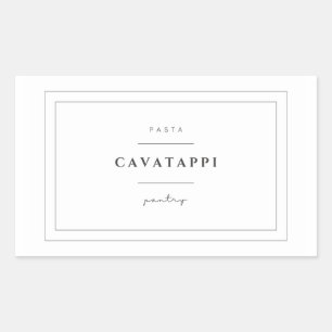 Cavatappi Pasta Food Label Stickers