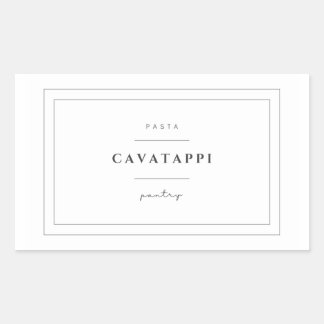 Cavatappi Pasta Food Label Stickers