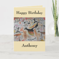 Cave Art Abstract Birthday