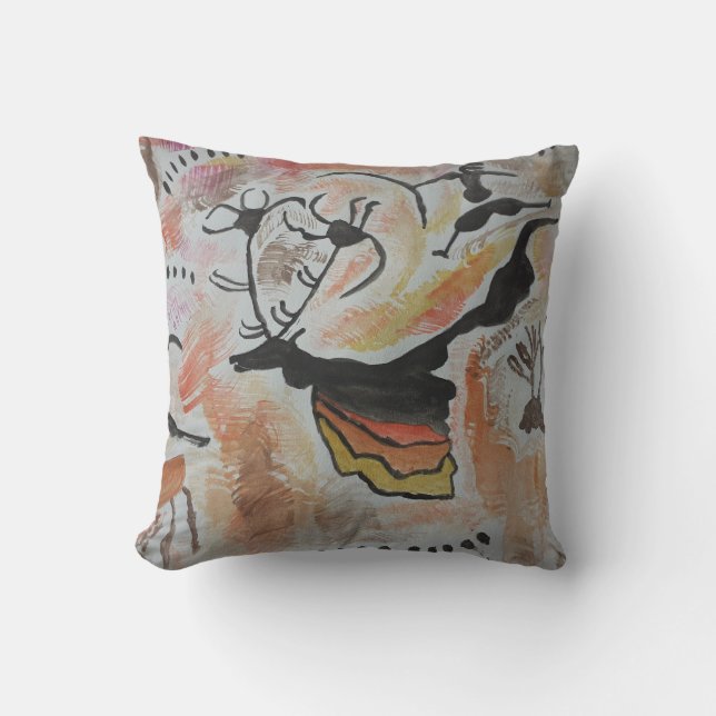 Cave Art Abstract Cushion (Front)